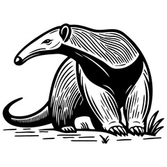 Anteater Sketch Illustration.