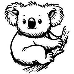 Koala Sketch Drawing.