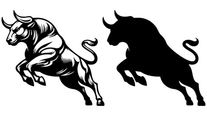 Fighting Bull Illustration.