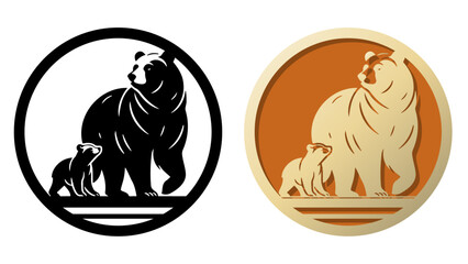 Bear Logo Illustration.