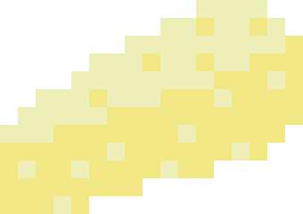 Cheese cartoon icon in pixel style