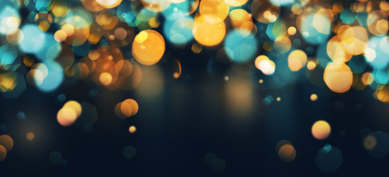 Abstract colorful bokeh lights background