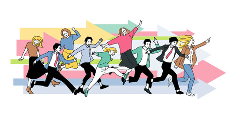 人物 おしゃれイラスト素材	
