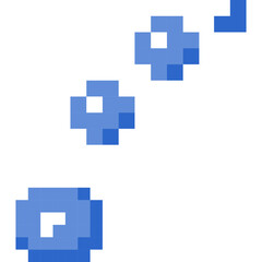 Bubble cartoon icon in pixel style
