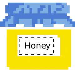 Honey cartoon in icon style