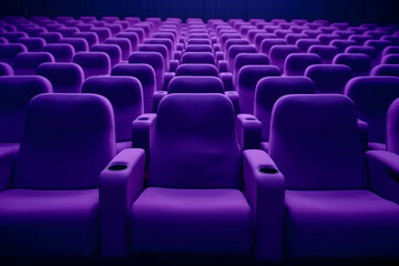 empty pink seats in cinema, domestic intimacy, zoom in, up close