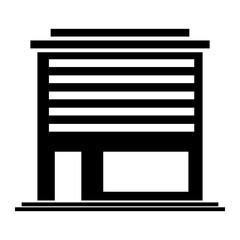 Buildings and office icon on glyph style