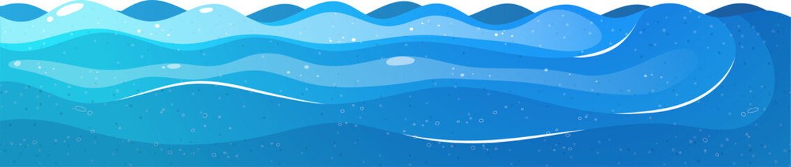 blue sea waves border © titaporn