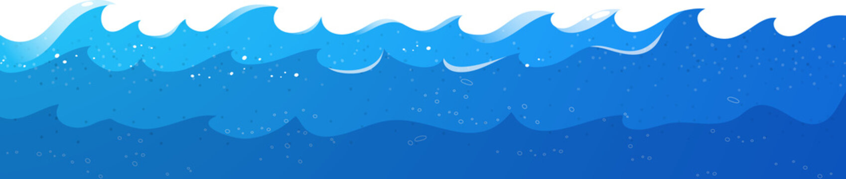 blue sea waves border