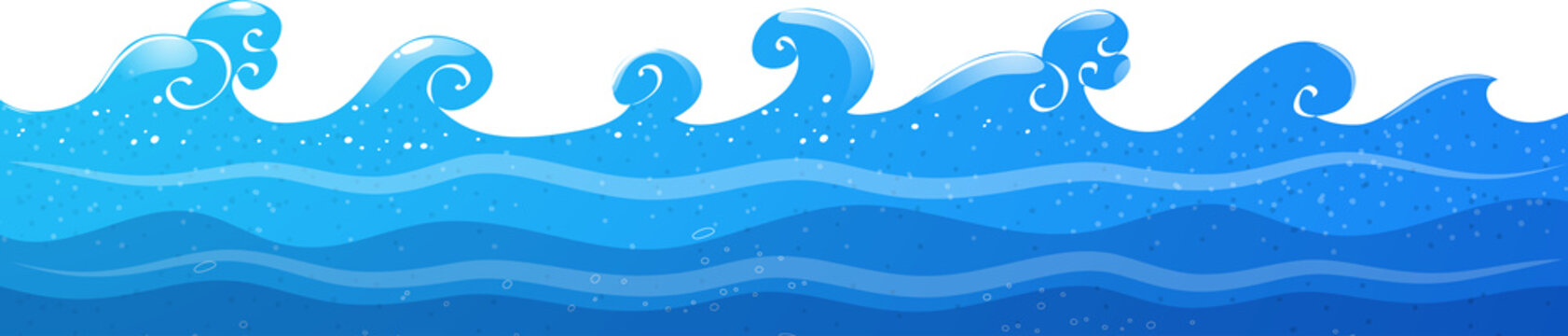 blue sea waves border