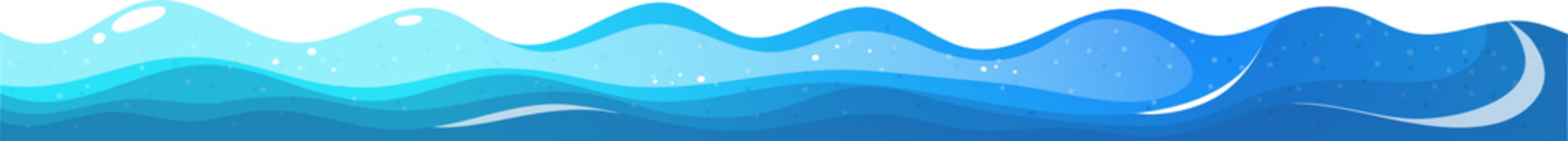 blue sea waves border