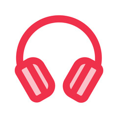 headphone outline fill icon