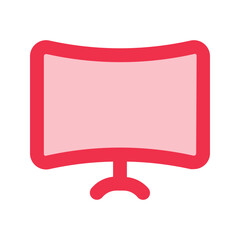 Fototapeta premium screen outline fill icon