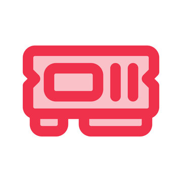 red computer ram icon clip art preview