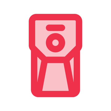 red speaker icon on white background clip art preview