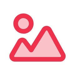 landscape outline fill icon