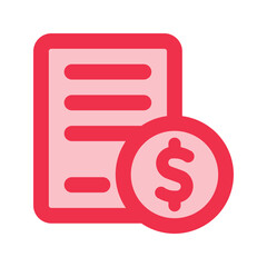 invoice outline fill icon