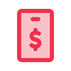 mobile payment outline fill icon