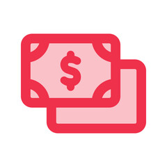 money outline fill icon