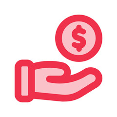 Obraz premium savings outline fill icon