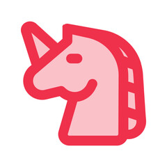 unicorn outline fill icon