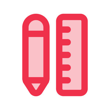 recommend clip art: pencil and ruler outline fill icon