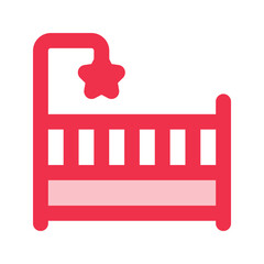 crib outline fill icon