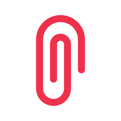 paper clip outline fill icon