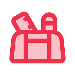 pencilcase outline fill icon