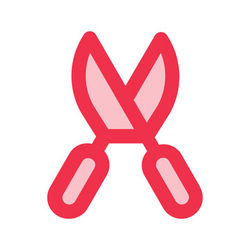 recommend clip art: pruning shears outline fill icon