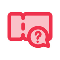 support ticket outline fill icon