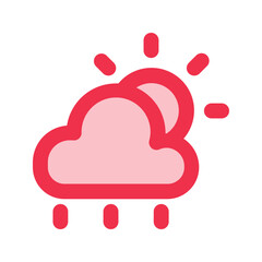rain outline fill icon