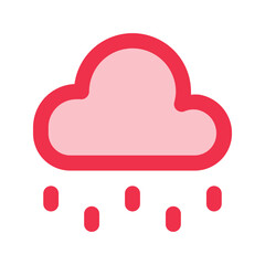 rain outline fill icon