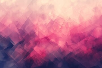 Geometric abstract in pink and purple hues, modern and vibrant.