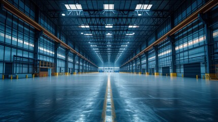 Obraz premium Exploring the Vacant Spaces of Prime Logistics Real Estate in the Center