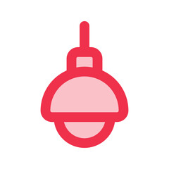Obraz premium lamp outline fill icon