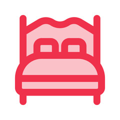 bed outline fill icon