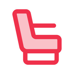 seat outline fill icon