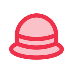 sun hat outline fill icon