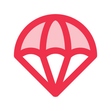 recommend clip art: parachute outline fill icon
