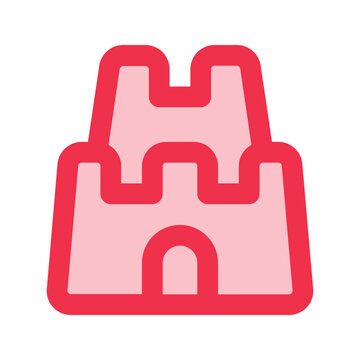 recommend clip art: sand castle outline fill icon