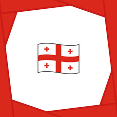 Georgia Flag Abstract Background Design Template. Georgia Independence Day Banner Social Media Post. Georgia Banner