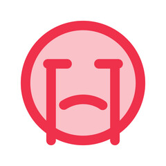 crying outline fill icon