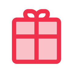 giftbox outline fill icon