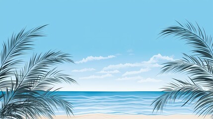 Obraz na płótnie Canvas a postcard for a beach holiday, an advertising brochure of a seaside resort, summer, sun, sea, ocean