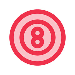 billiard ball outline fill icon