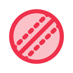cricket ball outline fill icon