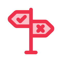 decision making outline fill icon