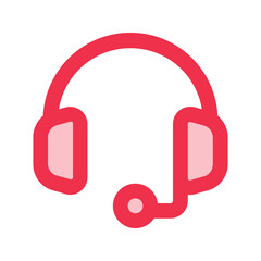 headset outline fill icon