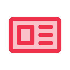 id card outline fill icon